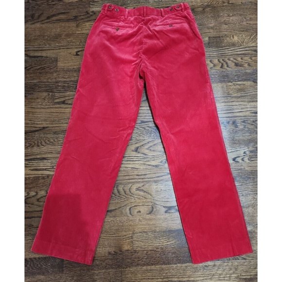 VTG Vintage RALPH LAUREN Polo RUGBY RED CORDUROY PANTS SZ 34 X 32 Men's - Picture 5 of 11